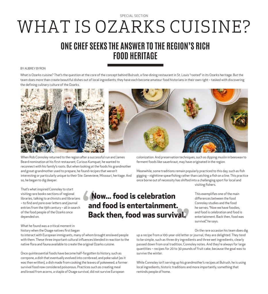 Feast Magazine print feature: What is Ozarks cuisine?